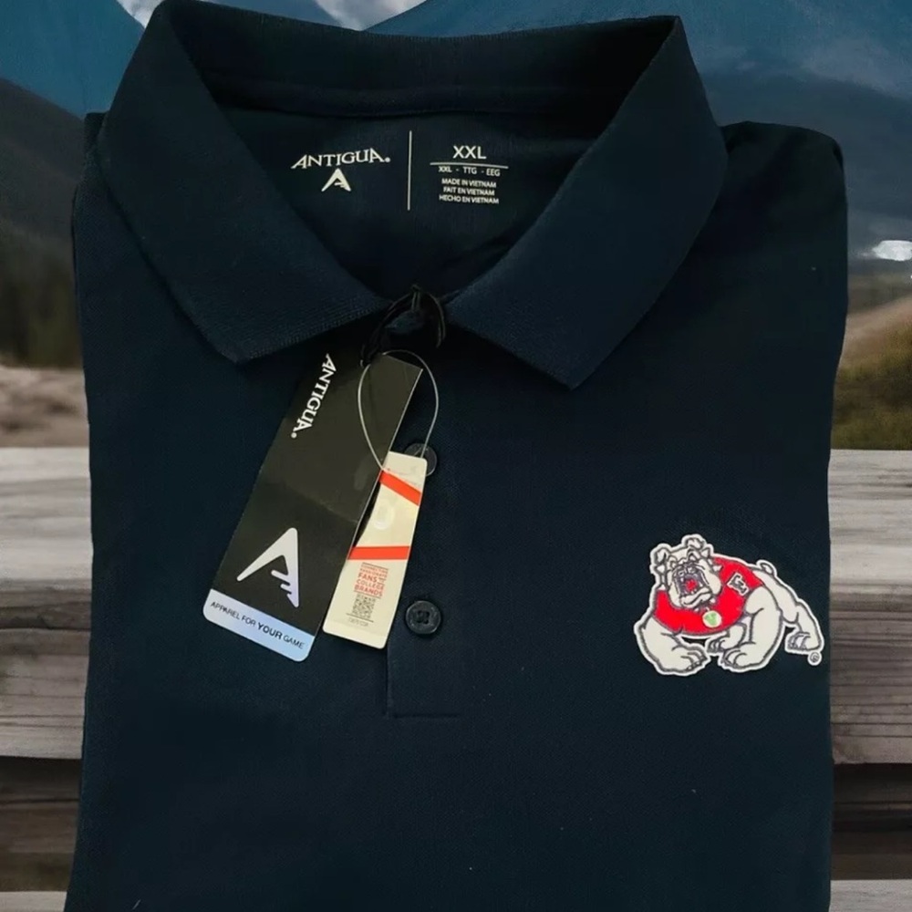 NWT-Antigua black Fresno State Bulldogs polo size 2X